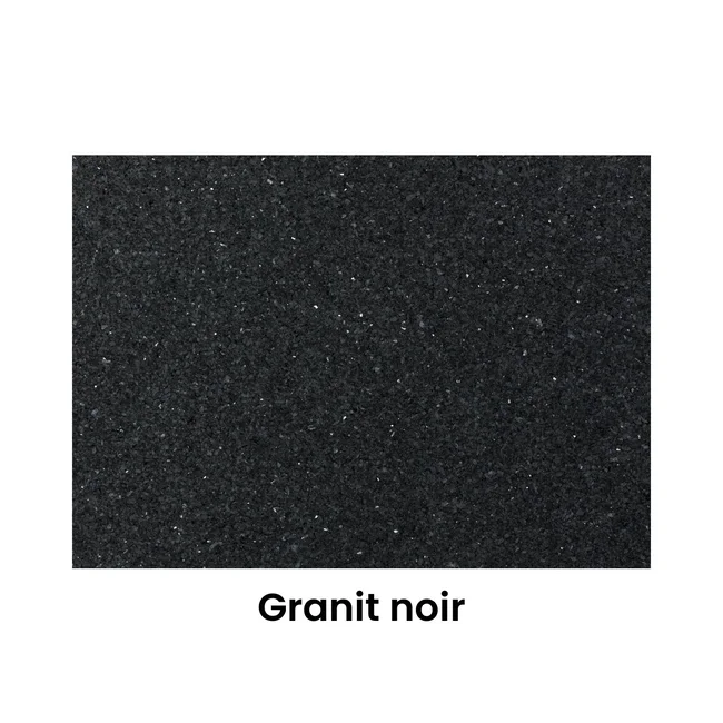 plaque de granit noir rectangulaire